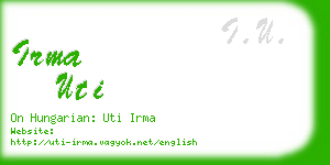 irma uti business card